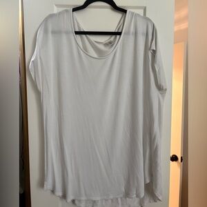 Max Studio White Plus Size T-Shirt 1X